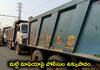 Illegal sand transport lorries seized in Mangalagiri Guntur District