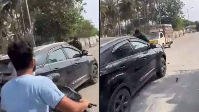 Bengaluru Woman Drags Man On Car's Bonnet For 1 km After Crash viral on internet