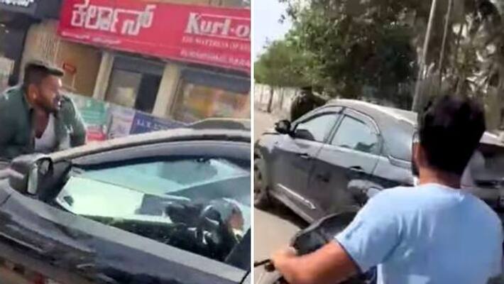 Bengaluru Woman Drags Man On Car's Bonnet For 1 km After Crash viral on internet Bengaluru Woman Drags Man On Car's Bonnet For 1 km After Crash viral on internet