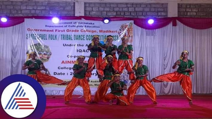 Folk dance of graduate students Hed at Madikeri in Kodagu grg Folk dance of graduate students Hed at Madikeri in Kodagu grg