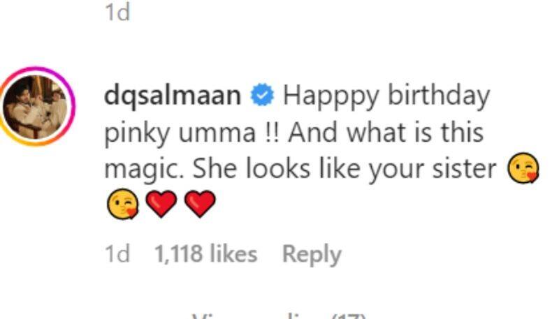 actor dulquer comment on nazriya post about mother birthday