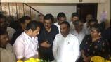 dmk a raja and senthil balaji pay respect to vasanthi funeral ceremony