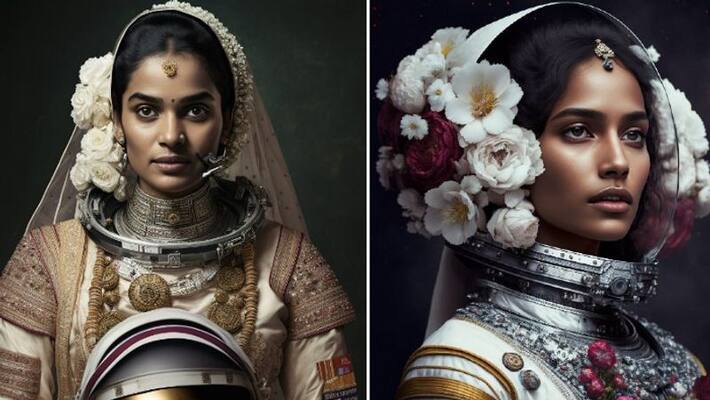 artist prepared photos of women astronauts by using artificial intelligence artist prepared photos of women astronauts by using artificial intelligence