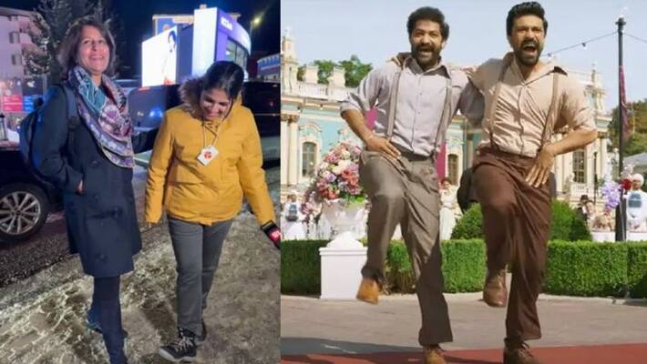 Ram Charan Wife Upasana Mother Dance with Natu Natu Song Ram Charan Wife Upasana Mother Dance with Natu Natu Song