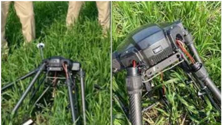 Police shot down a drone trying to smuggle drugs and found 5 kg of heroin in punjab Police shot down a drone trying to smuggle drugs and found 5 kg of heroin in punjab