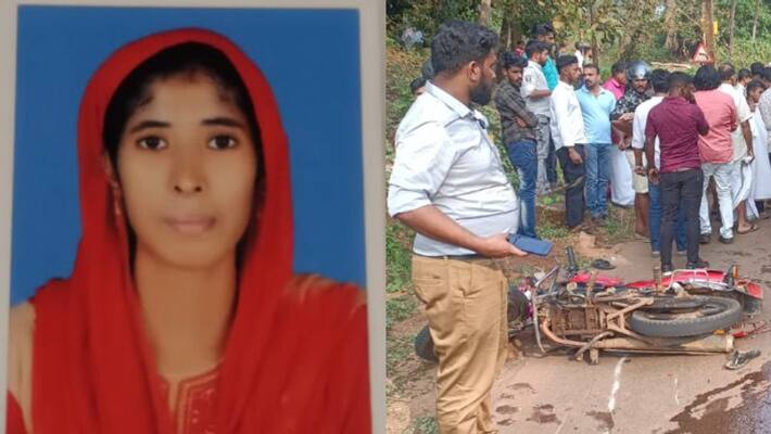 woman died in bike accident at malappuram woman died in bike accident at malappuram