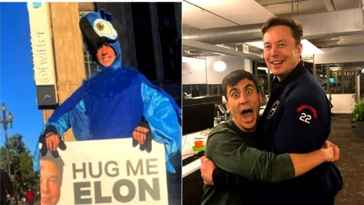 Elon Musk Hugs YouTuber Who Camped Outside Twitter Office For Over Two Months Elon Musk Hugs YouTuber Who Camped Outside Twitter Office For Over Two Months
