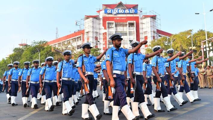 A rehearsal was held in Chennai on the occasion of the 73rd Republic Day A rehearsal was held in Chennai on the occasion of the 73rd Republic Day