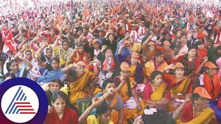 Anganwadi Workers Held Protest in Bengaluru grg Anganwadi Workers Held Protest in Bengaluru grg