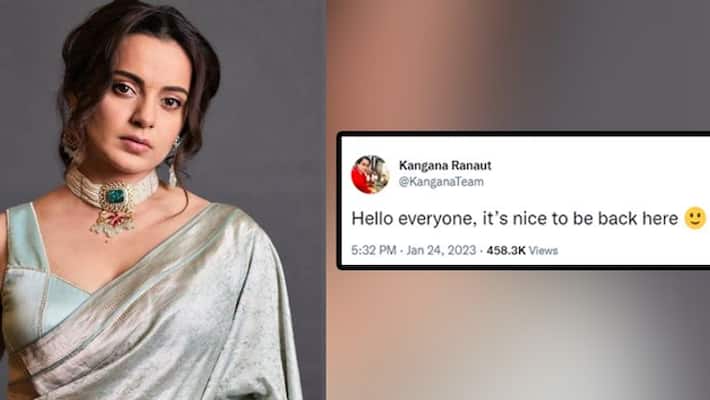 Kangana Ranaut returns to Twitter and Check out her first tweet sgk Kangana Ranaut returns to Twitter and Check out her first tweet sgk