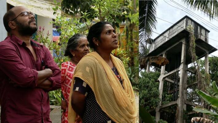 Locals at Kanjoor demands to demolish water authority tank Locals at Kanjoor demands to demolish water authority tank