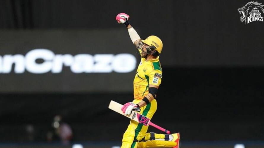 faf du plessis responsible knock helps jsk to set challenging target to sunrisers eastern cape in sa20 faf du plessis responsible knock helps jsk to set challenging target to sunrisers eastern cape in sa20
