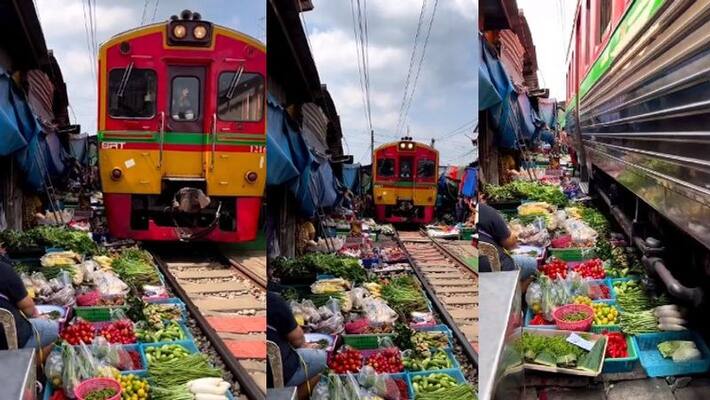 This Thailand Market on Railway track watch viral video akb This Thailand Market on Railway track watch viral video akb
