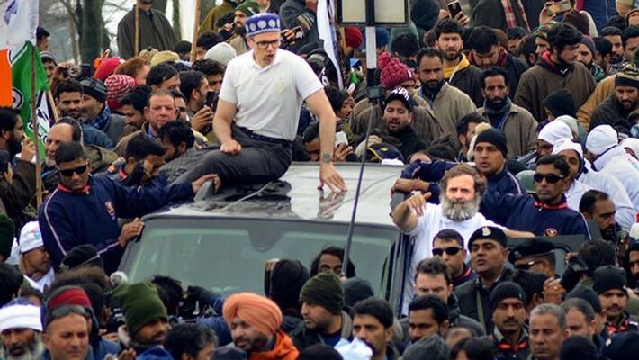 Rahul Gandhi Bharat Jodo yatra halt for security lapse 2nd time in Jammu kashmir after weather ckm Rahul Gandhi Bharat Jodo yatra halt for security lapse 2nd time in Jammu kashmir after weather ckm
