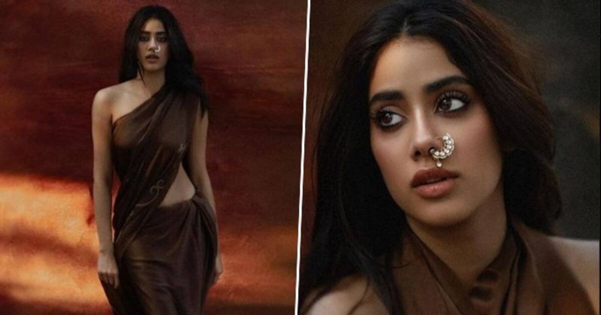 ஜாக்கெட் போடாமல் சேலை கட்டி... பாரதி ராஜா பட ஹீரோயின் லுக்கில் போஸ் கொடுத்த ஜான்வி கபூர்! ஹாட் போட்டோஸ்!