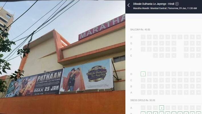 maratha mandir got trmendous booking for ddlj with pathaan release shah rukh khan maratha mandir got trmendous booking for ddlj with pathaan release shah rukh khan