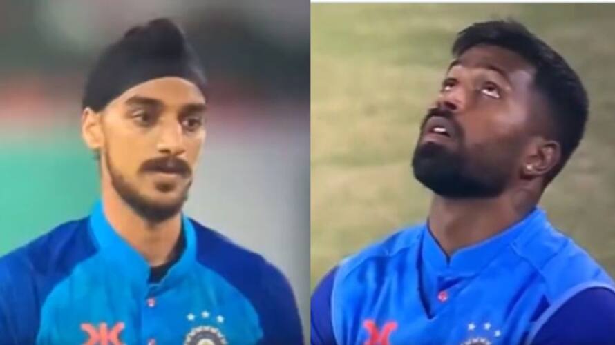 Watch Hardik Pandya shocked after Arshdeep Singh concedes 27 run in an over Watch Hardik Pandya shocked after Arshdeep Singh concedes 27 run in an over