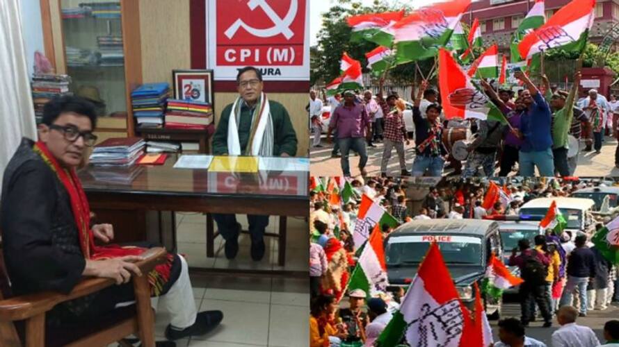 Thripura assembly election 2023 Congress fields 4 candidates against LDF kgn Thripura assembly election 2023 Congress fields 4 candidates against LDF kgn