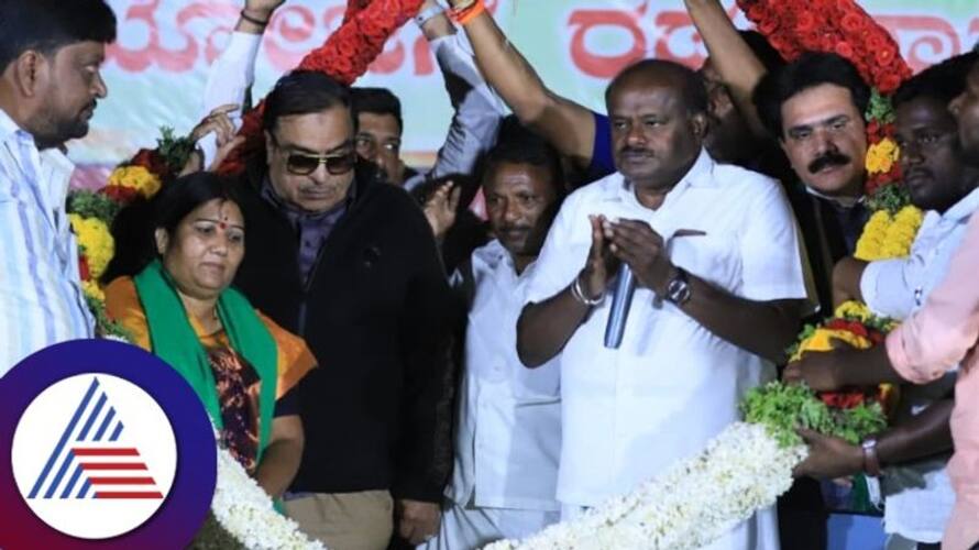 Former CM HD Kumaraswamy Talks About HD Devegowda At Raichur JDS Pancharatna Rathayatra gvd Former CM HD Kumaraswamy Talks About HD Devegowda At Raichur JDS Pancharatna Rathayatra gvd