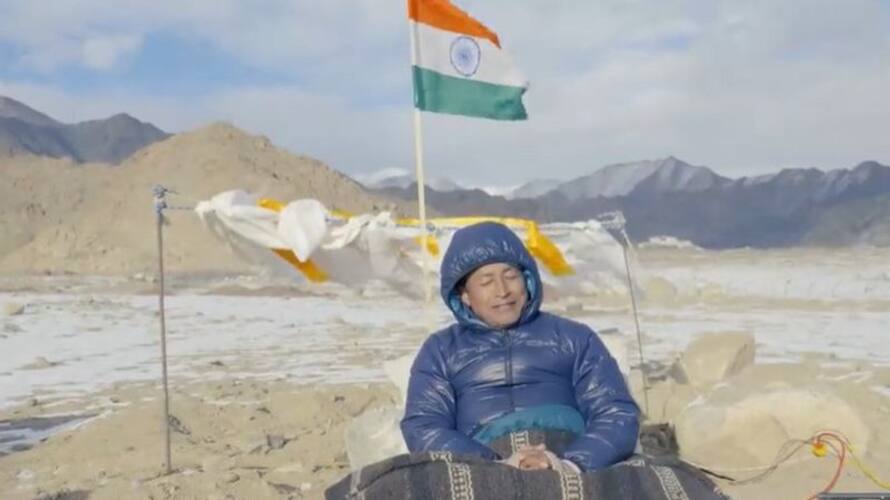 Hundreds join Sonam Wangchuk on final day of his 5-day hunger strike over Ladakh issues - adt Hundreds join Sonam Wangchuk on final day of his 5-day hunger strike over Ladakh issues - adt
