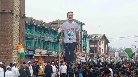 Netizens react angrily on national flag being smaller than Rahul Gandhi cutout