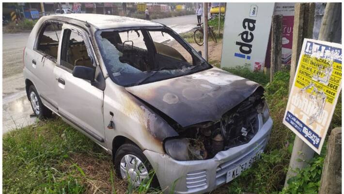 car that was running on the national highway was burnt car that was running on the national highway was burnt