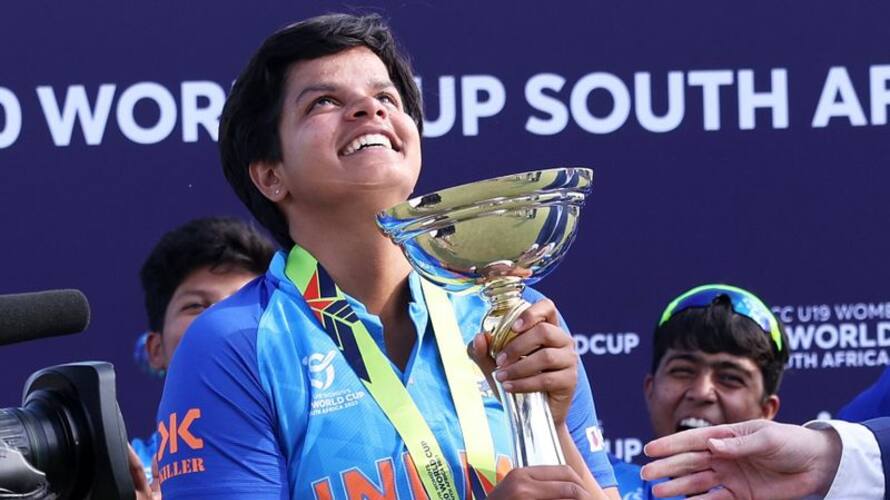 Shafali Verma eyeing senior Womens ICC T20 World Cup after U19 T20 World Cup Victory kvn Shafali Verma eyeing senior Womens ICC T20 World Cup after U19 T20 World Cup Victory kvn