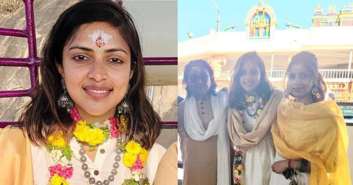 கேரள கோவிலில் அனுமதி மறுக்கப்பட்ட பின்... பழனிக்கு திடீர் விசிட் அடித்து சாமி தரிசனம் செய்த அமலா பால்