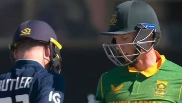 England Skipper Jos Buttler and South African Batter Rassie Van der Dussen Heated Exchange During 2nd ODI MSV England Skipper Jos Buttler and South African Batter Rassie Van der Dussen Heated Exchange During 2nd ODI MSV
