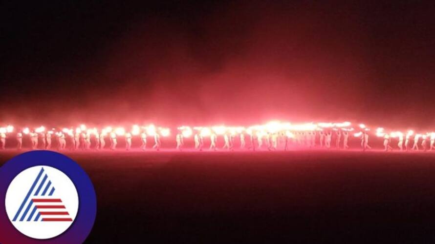 A Rare Police Torchlight Parade in Karkala gvd A Rare Police Torchlight Parade in Karkala gvd