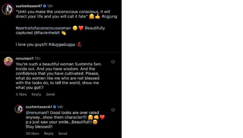 Sushmita Sens reply to woman concerned about her own looks will touch your heart