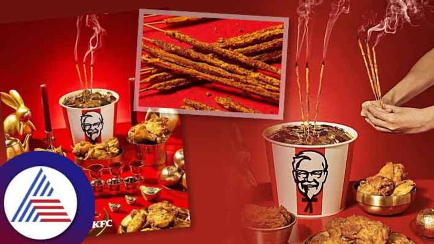 KFC Thailand Launches Fried Chicken Incense Sticks, Internet Criticises Vin KFC Thailand Launches Fried Chicken Incense Sticks, Internet Criticises Vin