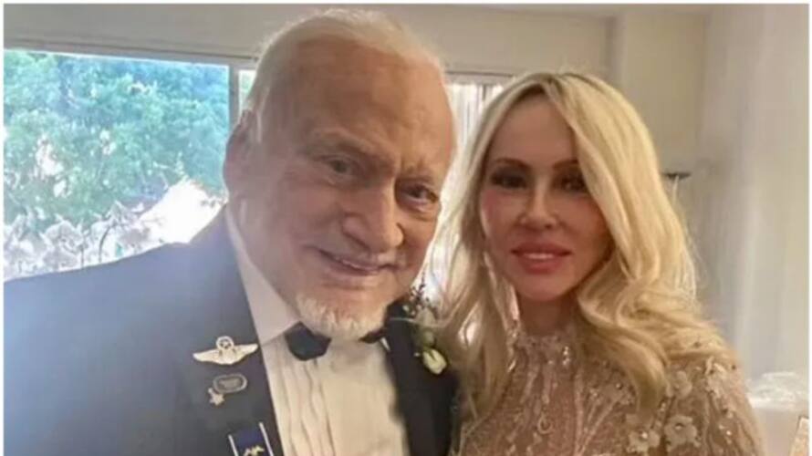 Edwin Buzz Aldrin who walked on the moon with Neil Armstrong married in 93 old Edwin Buzz Aldrin who walked on the moon with Neil Armstrong married in 93 old