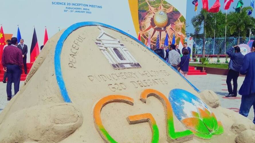 controversial posters sticked about g20 summit 2023 in puducherry controversial posters sticked about g20 summit 2023 in puducherry