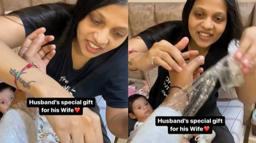 husband tattooed wifes face in hand as a birthday gift for her husband tattooed wifes face in hand as a birthday gift for her