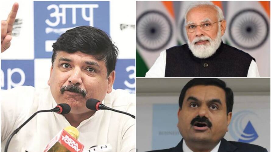 aap demands pm modi reply on adani issue asd aap demands pm modi reply on adani issue asd