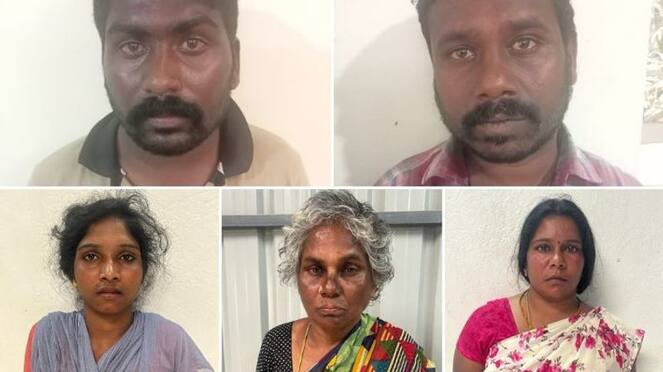 Five members of the same family who were involved in the robbery were arrested at kovai
