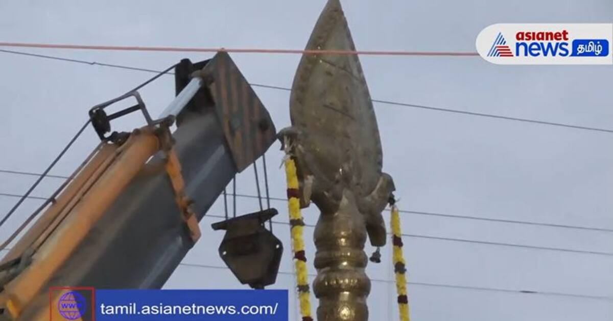 பழனியில் வேல் சிலையை அதிகாரிகள் அகற்றியதால் பக்தர்கள் அதிர்ச்சி