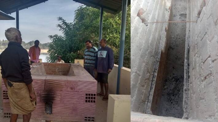Thieves stole cremated ashes in the Shivamogga cemetery Trouble for religious work sat Thieves stole cremated ashes in the Shivamogga cemetery Trouble for religious work sat