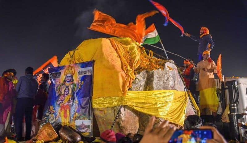 'Jai Shri Ram' chants echo in Ayodhya as revered Shaligram stones arrive