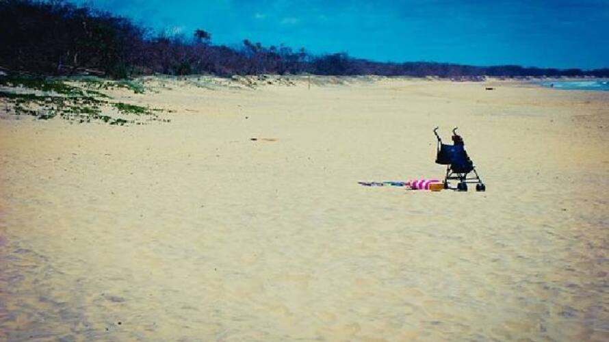 mother abandoned kid in pram on beach rlp mother abandoned kid in pram on beach rlp