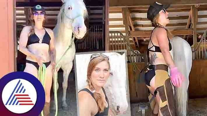 This woman farmer do work in bikini in farm This woman farmer do work in bikini in farm