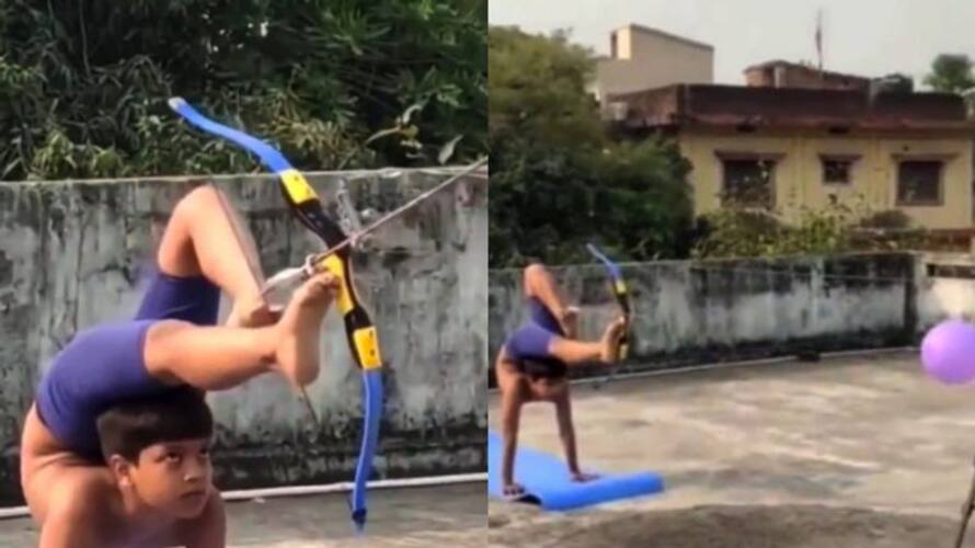 Viral Video Of Archer Boy Hitting Target By Arrow With Bent Body azn Viral Video Of Archer Boy Hitting Target By Arrow With Bent Body azn