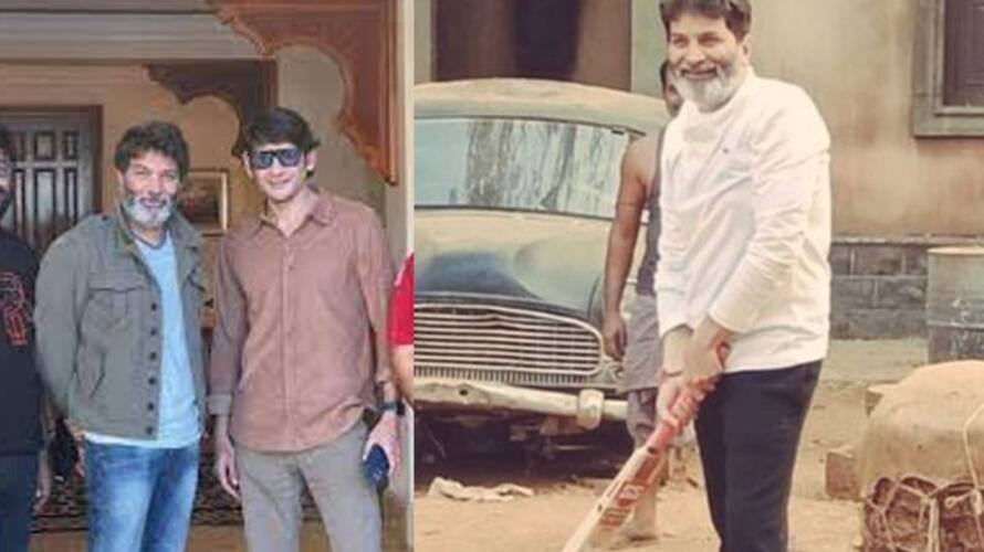 Trivikram Srinivas playing Cricket in SSMB28 Shooting Trivikram Srinivas playing Cricket in SSMB28 Shooting