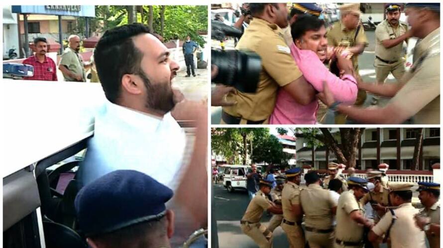youth congress protest against budget tax hike in kochi guest house youth congress protest against budget tax hike in kochi guest house