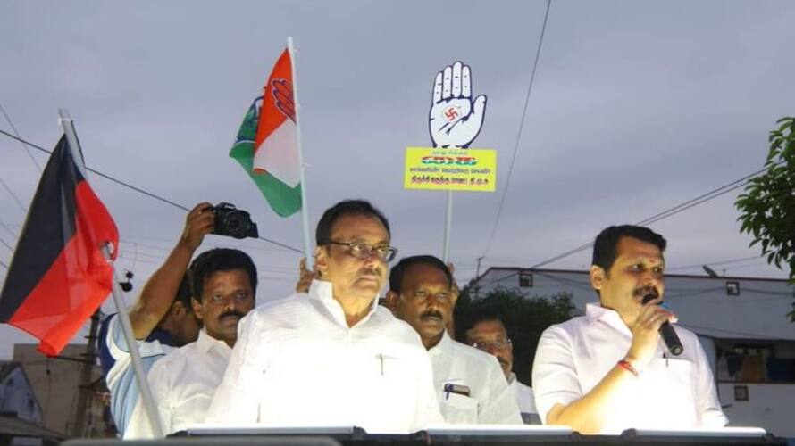 senthil balaji is like a son of me says evks elangovan in erode senthil balaji is like a son of me says evks elangovan in erode