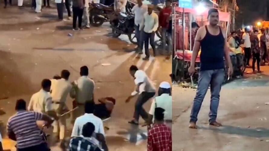 Karnataka Man threatens police with knife shot in the leg Karnataka Man threatens police with knife shot in the leg