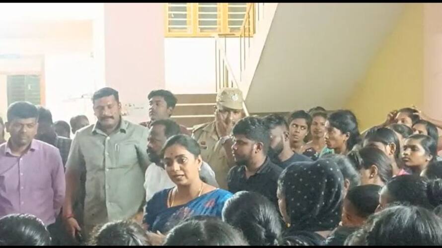 minister chandra priyanka inspect womens hostel in puducherry minister chandra priyanka inspect womens hostel in puducherry