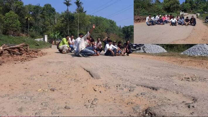 MLA KG Bopaiah village Road deteriorated It has not been asphalted for 20 years sat MLA KG Bopaiah village Road deteriorated It has not been asphalted for 20 years sat