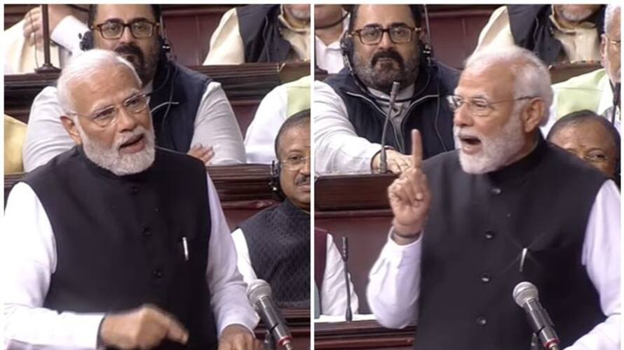 Why Gandhi family not keen on using great Nehru as surname, PM Modi asks in Rajya Sabha Why Gandhi family not keen on using great Nehru as surname, PM Modi asks in Rajya Sabha